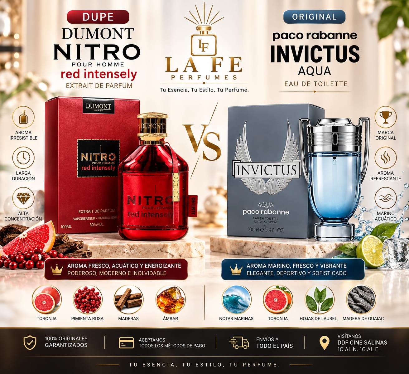 Dumont Paris Nitro Red Intensely Men 100ml Extracto EDP